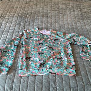 Girls Youth XL teal sweatshirt